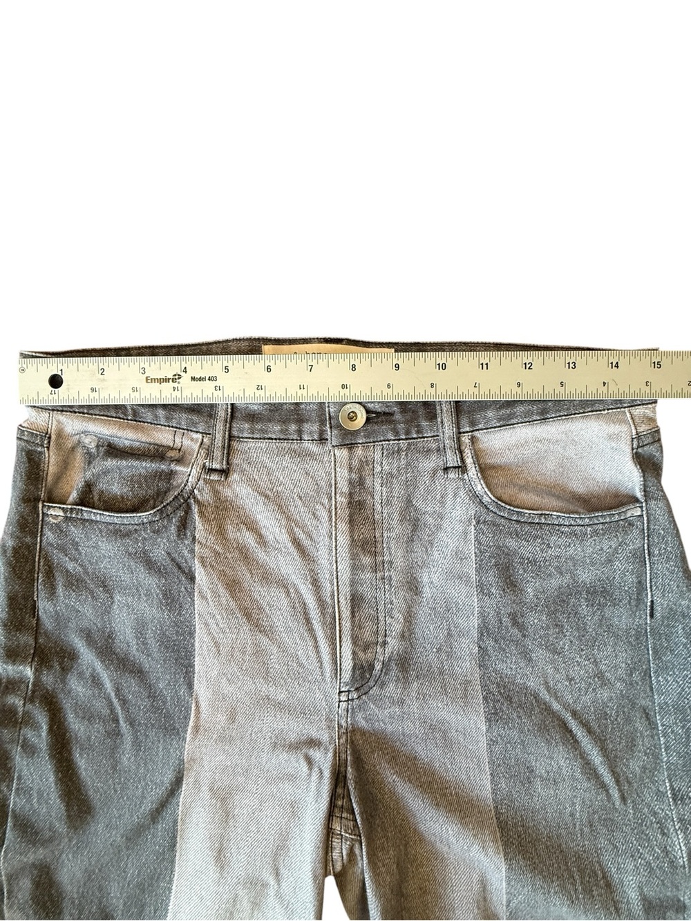 Rag & Bone Miramar Wren Slim Straight Pants Byron Greyscale Faux Denim Womens 28 - Picture 12 of 15
